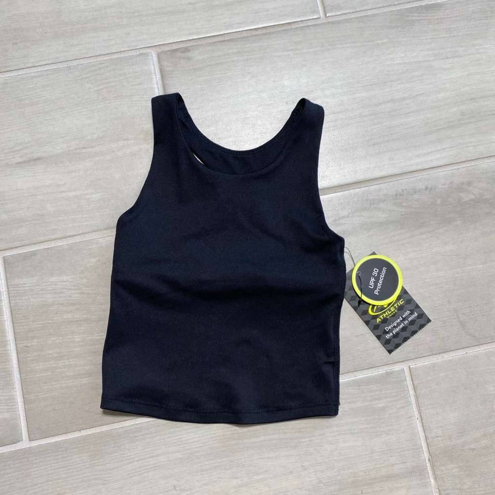 Athletic Works Girls Longline Bra Top Size XS‎ (4-5) Black